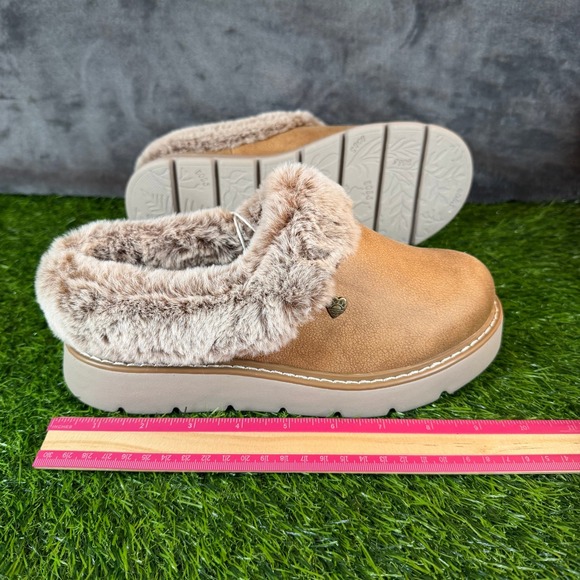 Skechers Bobs Keepsakes Lite Cozy Blend Chestnut Faux Fur Clog Slippers Womens 6 - Picture 12 of 13